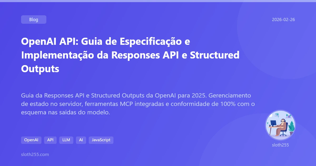OpenAI API: Guia de Especificação e Implementação da Responses API e ...