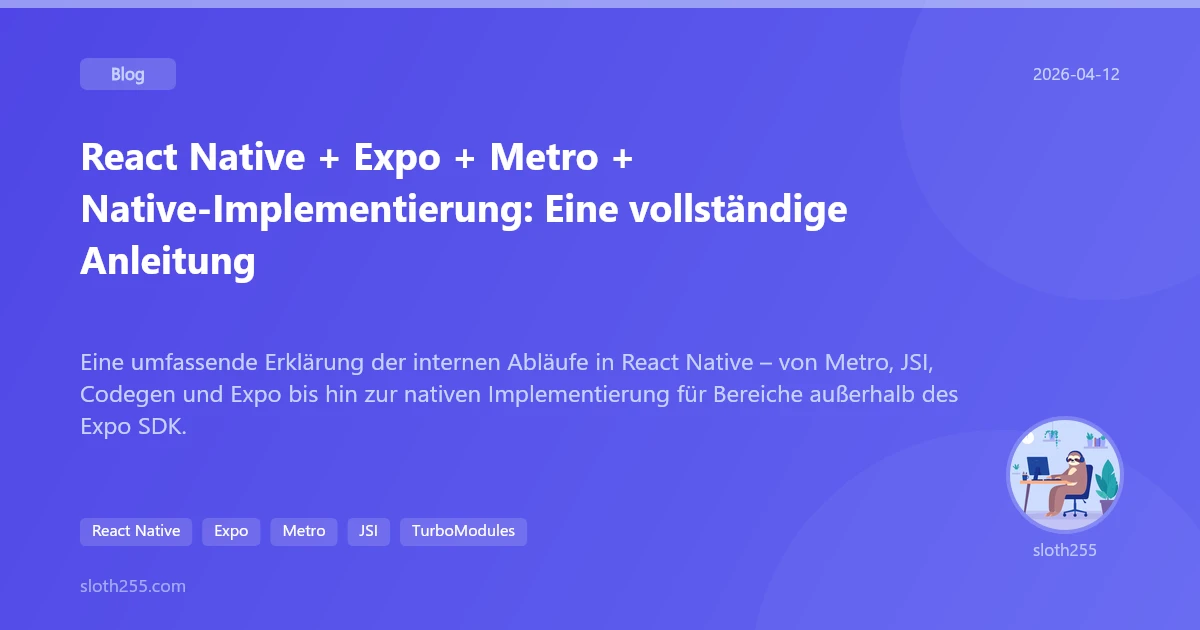 React Native + Expo + Metro + Native-Implementierung: Eine vollständige ...