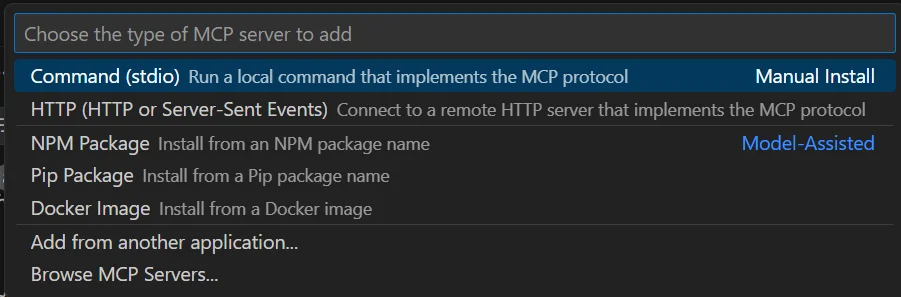 Configuration Add Screen
